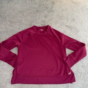 BCG Women’s Long Sleeve Athletic Pullover Size Large Burgundy Workout Top